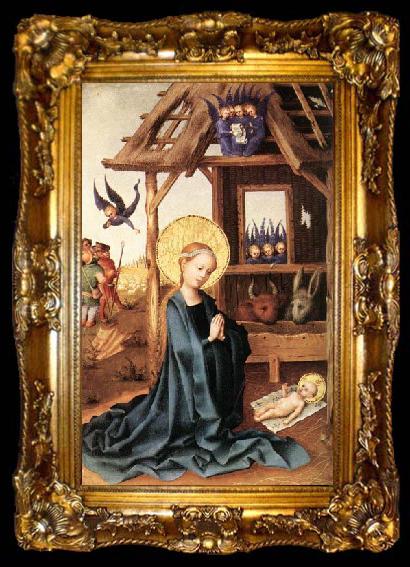 framed  Stefan Lochner Adoration of the Child Jesus, ta009-2